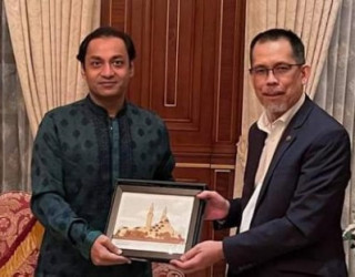 বাংলাদেশে ব্রুনাই দারুসসালামের হাইকমিশনার জনাব হাজী হারিস ওথমানের জন্য নৈশভোজের আয়োজন
