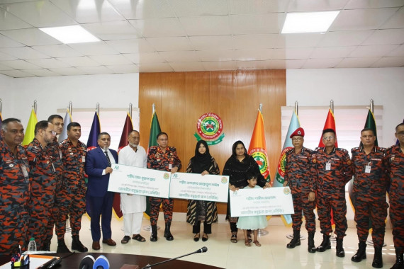 Chairman of ABG Sayem Sobhan Anvir Stands with Families of Firefighters who Lost their Lives in The Tongi Fire