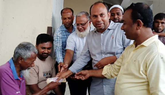 অসহায় বৃদ্ধের পাশে আনভীর বসুন্ধরা গ্রুপ ফাউন্ডেশন